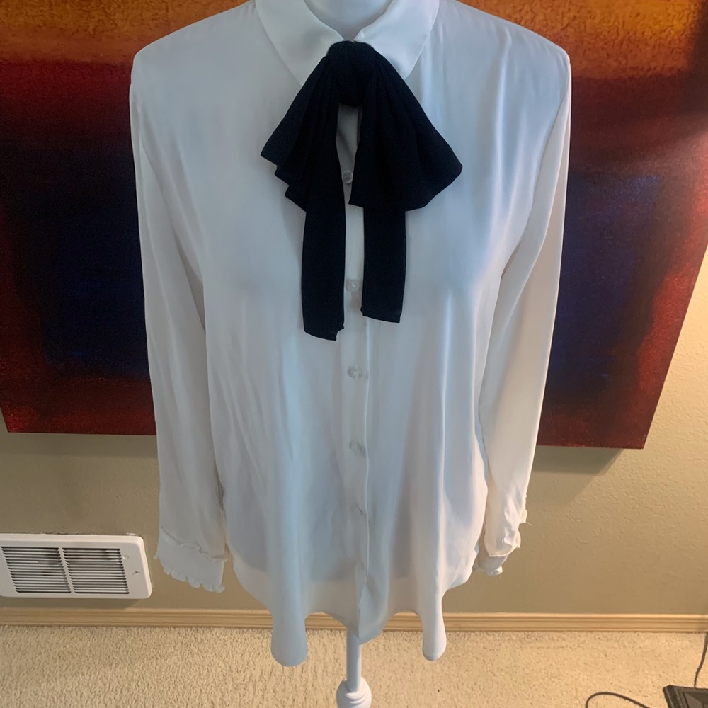 Ann Taylor Bow Tie Blouse